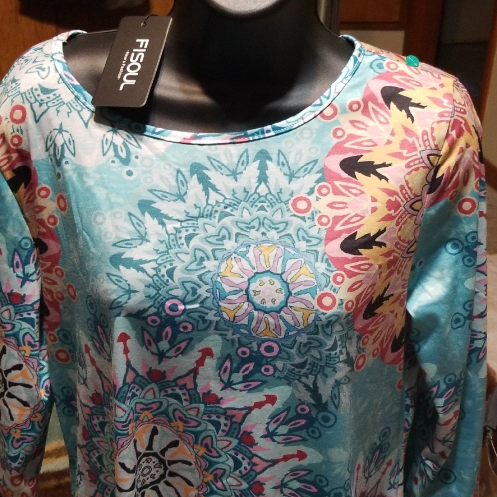 NWT fisoul knee length dress with 3/4 sleeve